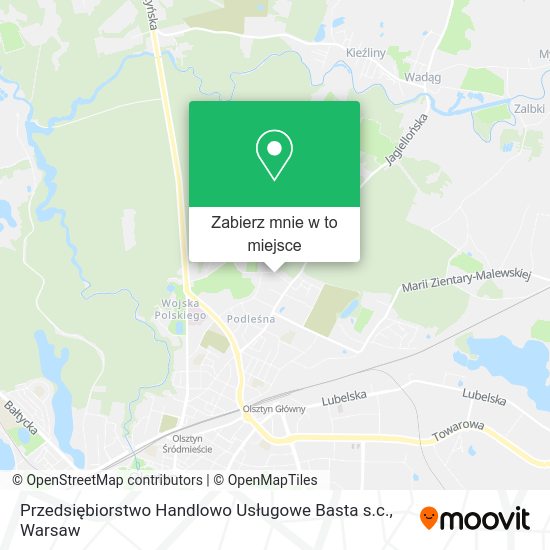 Mapa Przedsiębiorstwo Handlowo Usługowe Basta s.c.