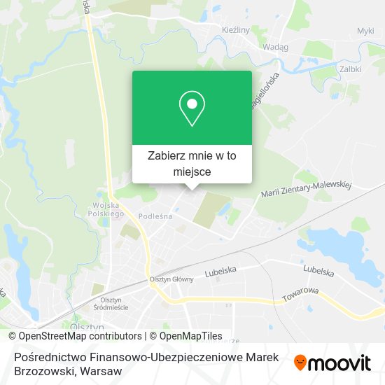 Mapa Pośrednictwo Finansowo-Ubezpieczeniowe Marek Brzozowski