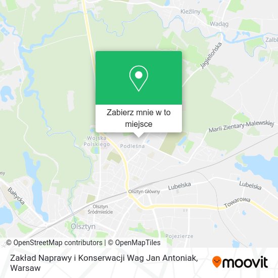 Mapa Zakład Naprawy i Konserwacji Wag Jan Antoniak