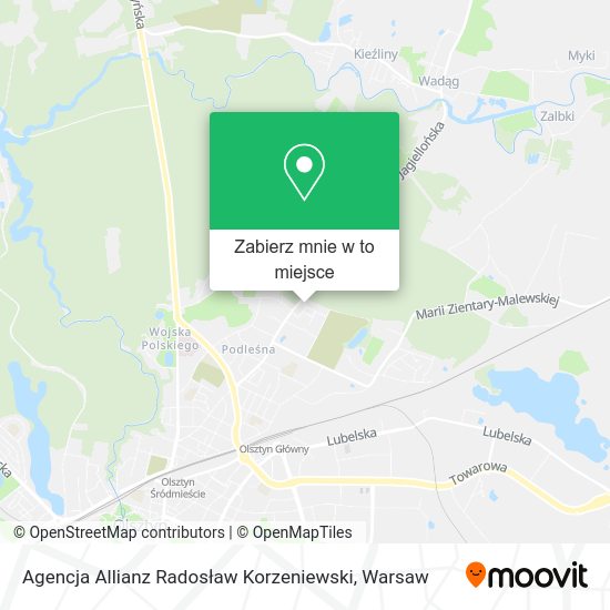 Mapa Agencja Allianz Radosław Korzeniewski