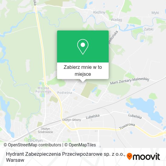 Mapa Hydrant Zabezpieczenia Przeciwpożarowe sp. z o.o.