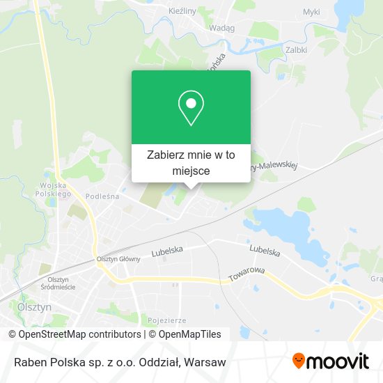 Mapa Raben Polska sp. z o.o. Oddział