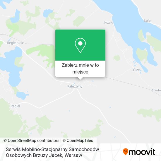 Mapa Serwis Mobilno-Stacjonarny Samochodów Osobowych Brzuzy Jacek