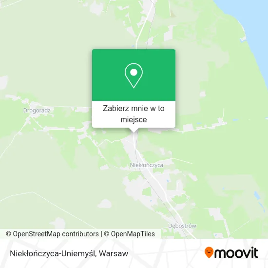 Mapa Niekłończyca-Uniemyśl