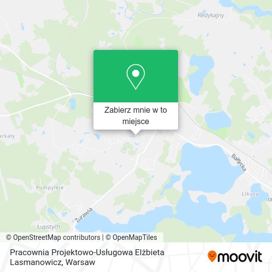 Mapa Pracownia Projektowo-Usługowa Elżbieta Lasmanowicz