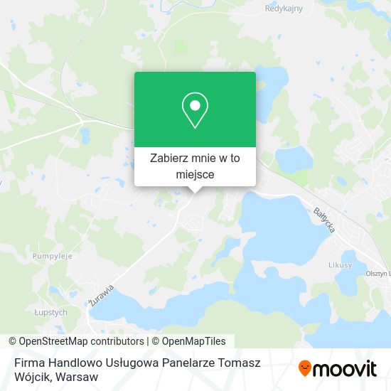 Mapa Firma Handlowo Usługowa Panelarze Tomasz Wójcik