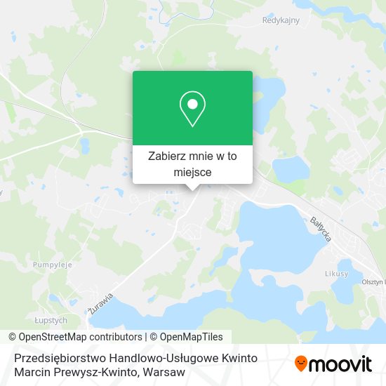 Mapa Przedsiębiorstwo Handlowo-Usługowe Kwinto Marcin Prewysz-Kwinto