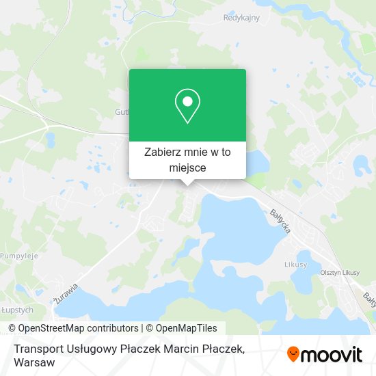 Mapa Transport Usługowy Płaczek Marcin Płaczek