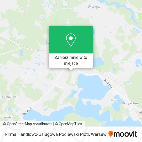 Mapa Firma Handlowo-Usługowa Podlewski Piotr