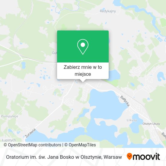 Mapa Oratorium im. św. Jana Bosko w Olsztynie