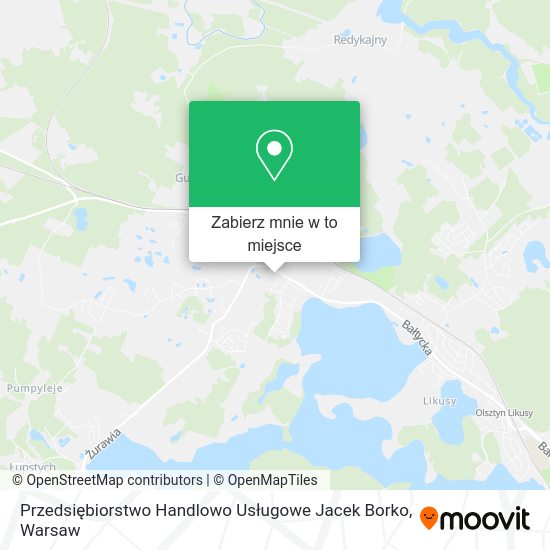 Mapa Przedsiębiorstwo Handlowo Usługowe Jacek Borko