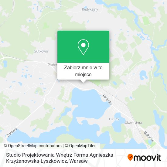 Mapa Studio Projektowania Wnętrz Forma Agnieszka Krzyżanowska-Łyszkowicz