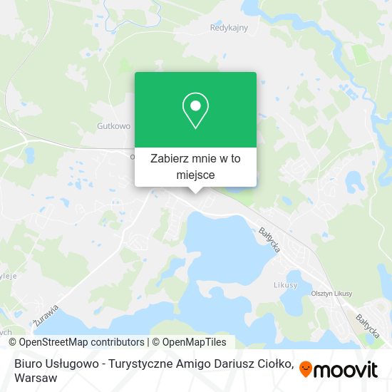 Mapa Biuro Usługowo - Turystyczne Amigo Dariusz Ciołko