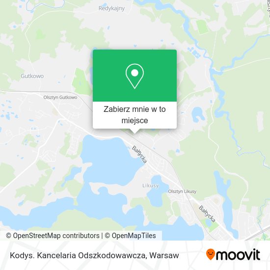 Mapa Kodys. Kancelaria Odszkodowawcza