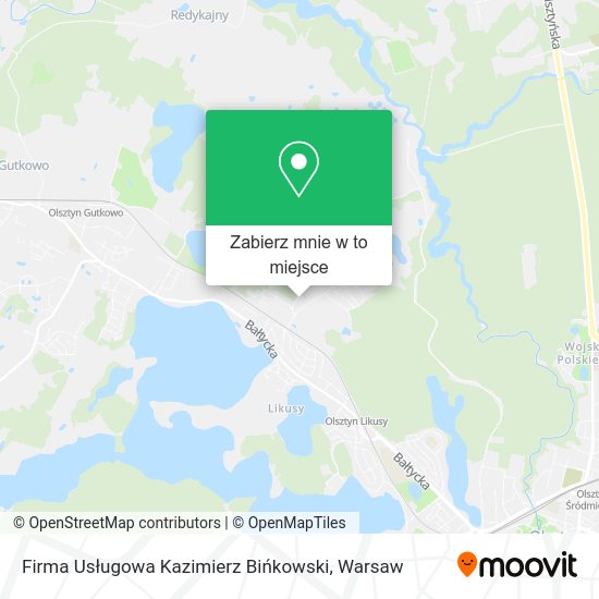 Mapa Firma Usługowa Kazimierz Bińkowski