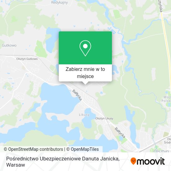 Mapa Pośrednictwo Ubezpieczeniowe Danuta Janicka