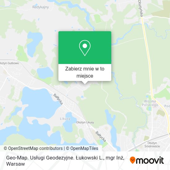 Mapa Geo-Map. Usługi Geodezyjne. Łukowski L., mgr Inż