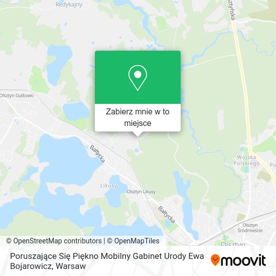 Mapa Poruszające Się Piękno Mobilny Gabinet Urody Ewa Bojarowicz