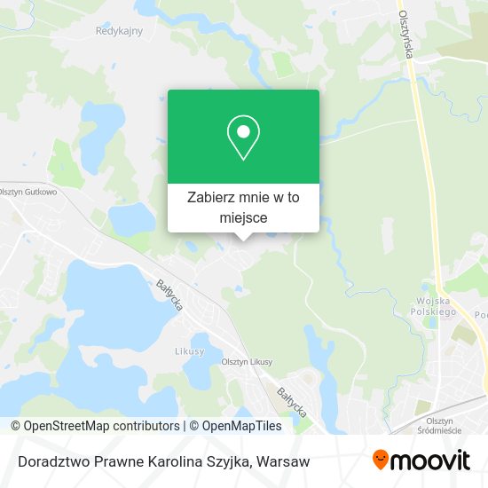 Mapa Doradztwo Prawne Karolina Szyjka