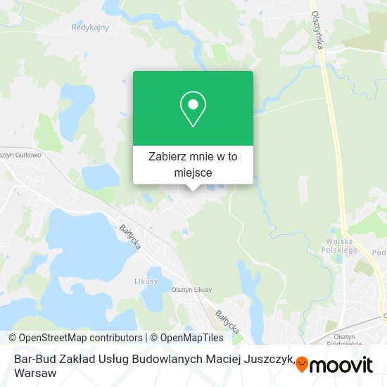 Mapa Bar-Bud Zakład Usług Budowlanych Maciej Juszczyk