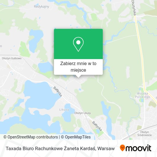 Mapa Taxada Biuro Rachunkowe Żaneta Kardaś