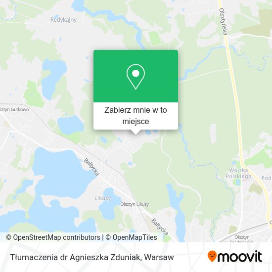 Mapa Tłumaczenia dr Agnieszka Zduniak