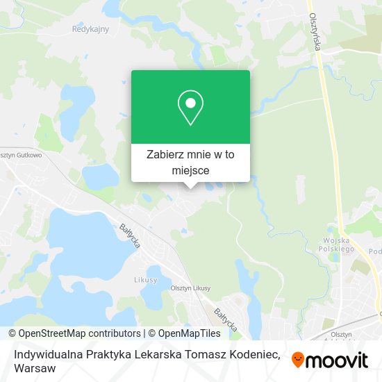 Mapa Indywidualna Praktyka Lekarska Tomasz Kodeniec