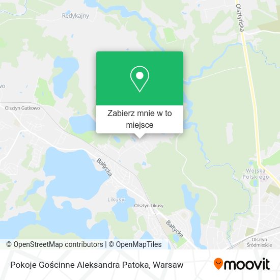 Mapa Pokoje Gościnne Aleksandra Patoka