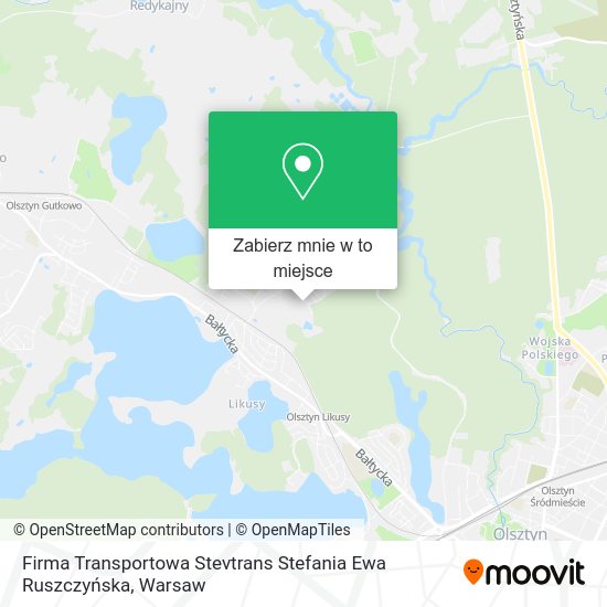 Mapa Firma Transportowa Stevtrans Stefania Ewa Ruszczyńska