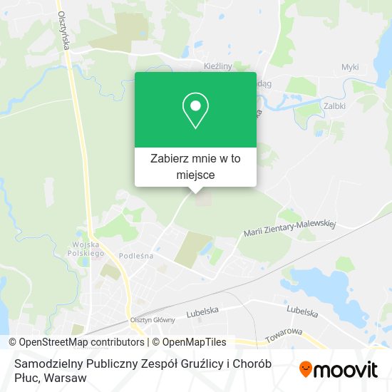 Mapa Samodzielny Publiczny Zespół Gruźlicy i Chorób Płuc