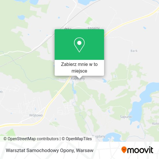 Mapa Warsztat Samochodowy Opony