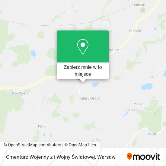 Mapa Cmentarz Wojenny z i Wojny Światowej