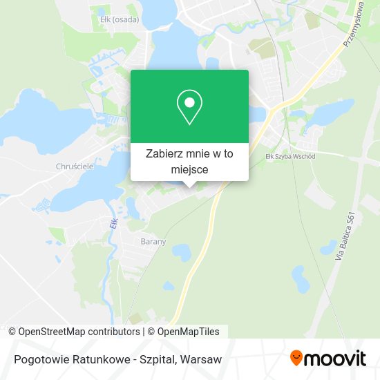 Mapa Pogotowie Ratunkowe - Szpital