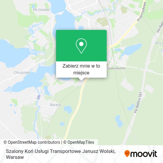 Mapa Szalony Koń Usługi Transportowe Janusz Wolski