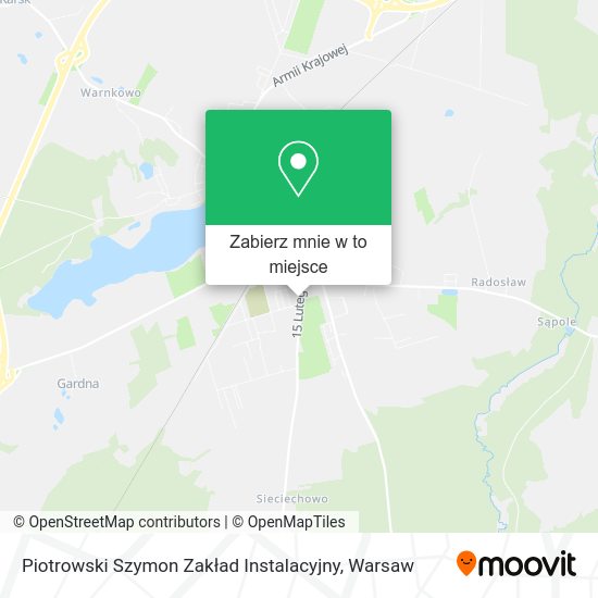 Mapa Piotrowski Szymon Zakład Instalacyjny