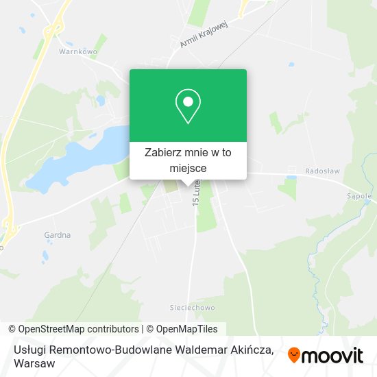 Mapa Usługi Remontowo-Budowlane Waldemar Akińcza