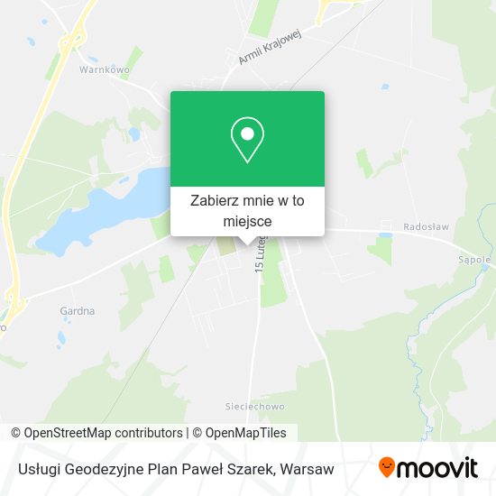 Mapa Usługi Geodezyjne Plan Paweł Szarek