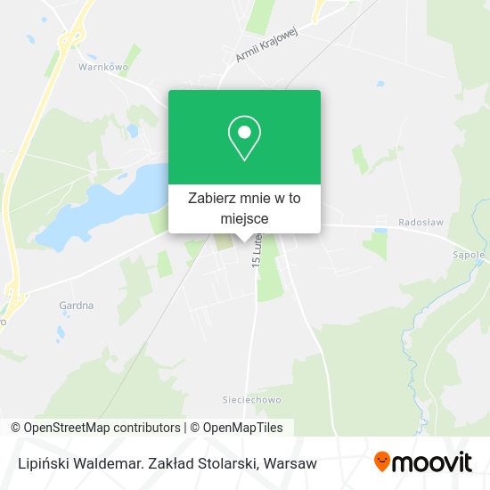 Mapa Lipiński Waldemar. Zakład Stolarski