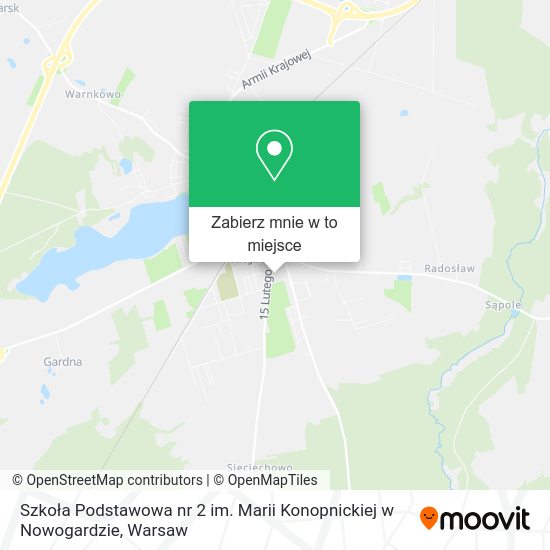 Mapa Szkoła Podstawowa nr 2 im. Marii Konopnickiej w Nowogardzie