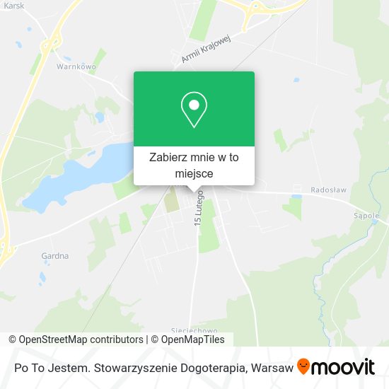 Mapa Po To Jestem. Stowarzyszenie Dogoterapia