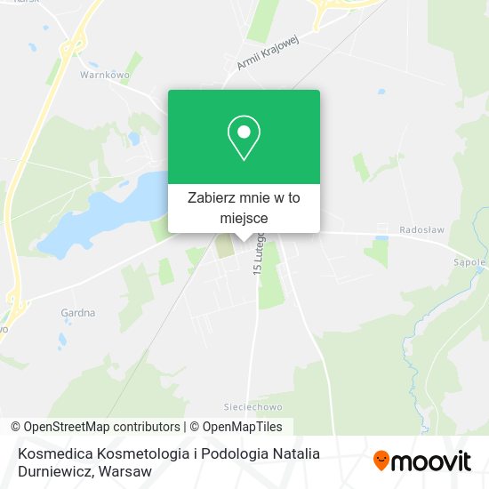 Mapa Kosmedica Kosmetologia i Podologia Natalia Durniewicz