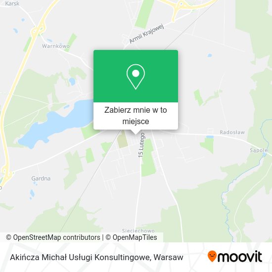 Mapa Akińcza Michał Usługi Konsultingowe