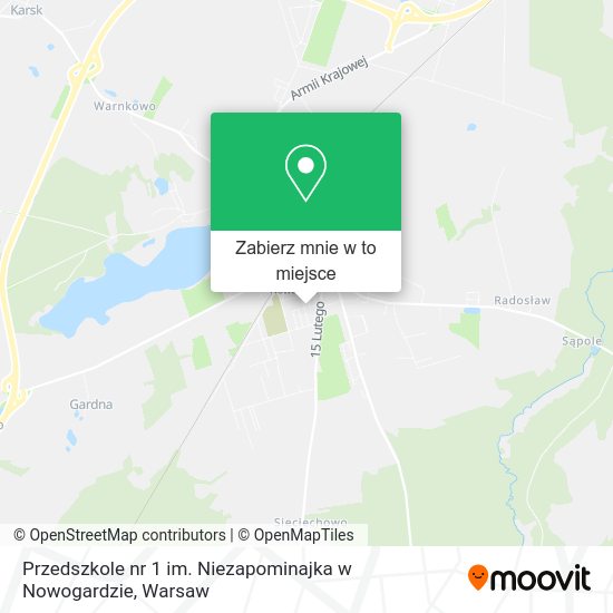 Mapa Przedszkole nr 1 im. Niezapominajka w Nowogardzie