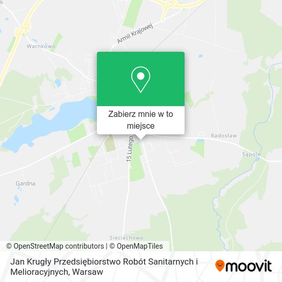 Mapa Jan Krugły Przedsiębiorstwo Robót Sanitarnych i Melioracyjnych