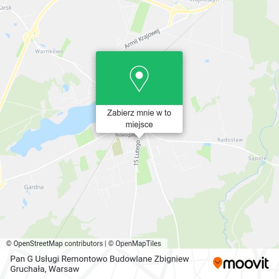 Mapa Pan G Usługi Remontowo Budowlane Zbigniew Gruchała