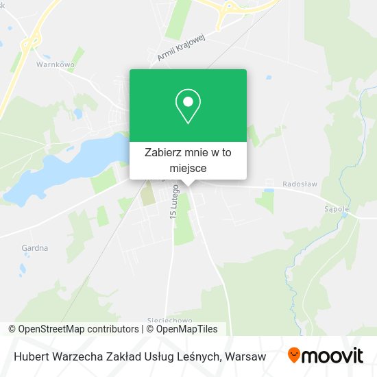 Mapa Hubert Warzecha Zakład Usług Leśnych