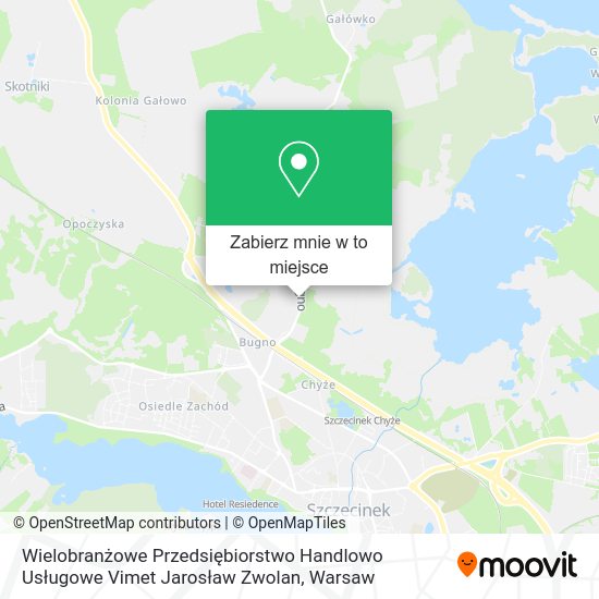 Mapa Wielobranżowe Przedsiębiorstwo Handlowo Usługowe Vimet Jarosław Zwolan