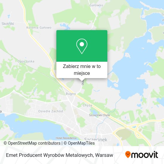 Mapa Emet Producent Wyrobów Metalowych