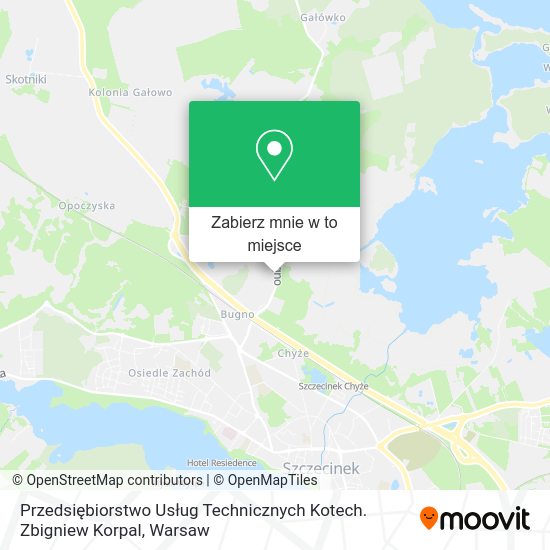 Mapa Przedsiębiorstwo Usług Technicznych Kotech. Zbigniew Korpal