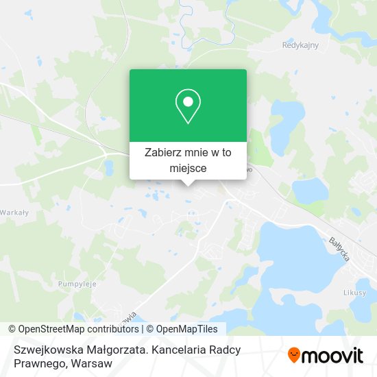 Mapa Szwejkowska Małgorzata. Kancelaria Radcy Prawnego